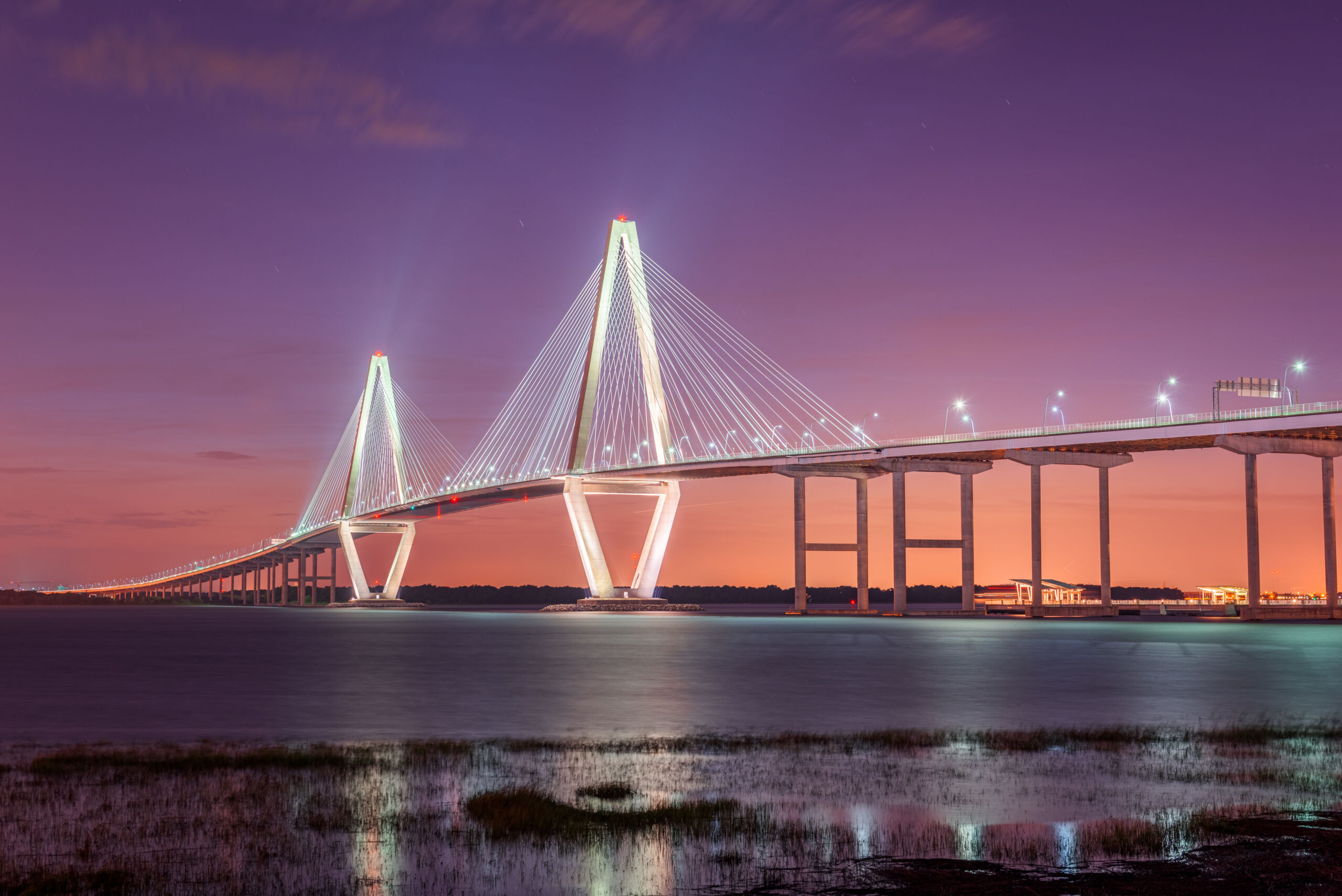 Charleston, South Carolina, USA at Arthur Ravenel Jr. Bridge