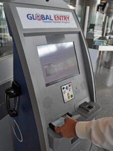 Global Entry customs kiosk for expedited entry into the U.S.