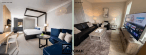 Corporate housing vs. extended hotel stay comparison.