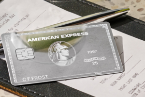 American Express Platinum Card with travel documents